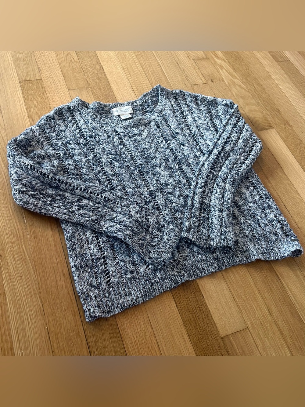 Vintage Ralph Lauren Denim & Supply Grunge Sweater Y2K Cable Knit See Through L